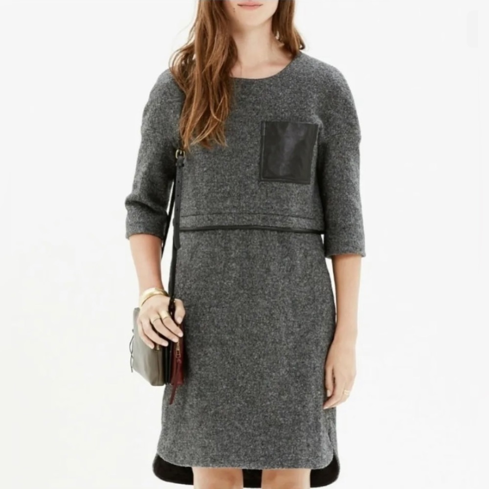 MADEWELL Gray Wool Blend Installation Dress Women’s XS